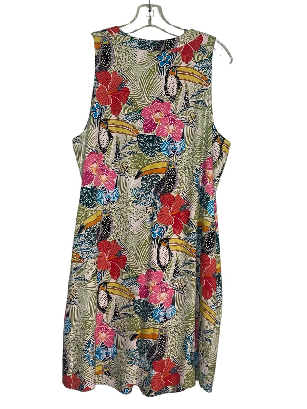 Tommy Bahama If one can Toucan silk tropical print dress. Size Large GUC - Picture 6 of 14